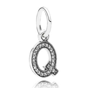 Pandora Retired Sterling Silver Alphabet Letter Q Dangle w/ CZs 791329cz